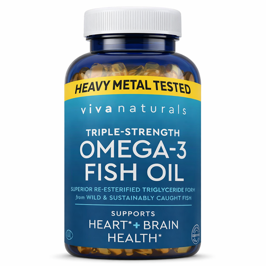 Viva Naturals Triple Strength Omega 3 Fish Oil Pills